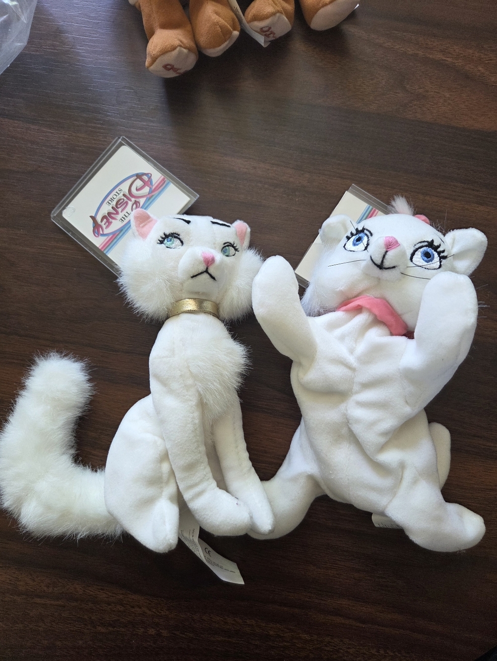 Disney Store ARISTOCATS MARIE AND DUCHESS Bean Bag Plush w Tags Vintage